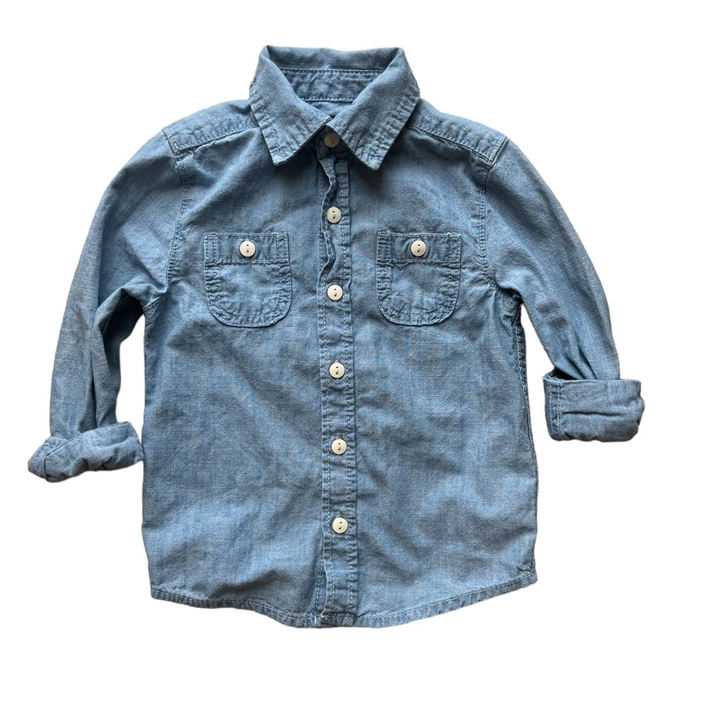 Toddler jean button down shirt